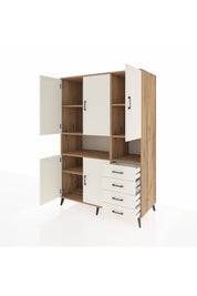 Kronos Dolap 7 Raflı 4 Çekmeceli 5 Kapaklı 132x59x195 Çam-Aytaşı/Aytaşı