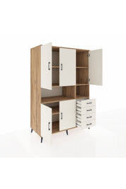 Kronos Dolap 7 Raflı 4 Çekmeceli 5 Kapaklı 132x59x195 Çam-Aytaşı/Aytaşı