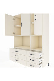 Kronos Dolap 6 Raflı 6 Çekmeceli 3 Kapaklı 132x59x195 Aytaşı-Aytaşı/Aytaşı