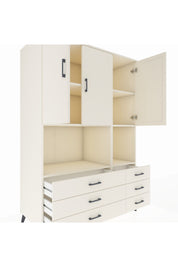 Kronos Dolap 6 Raflı 6 Çekmeceli 3 Kapaklı 132x59x195 Aytaşı-Aytaşı/Aytaşı