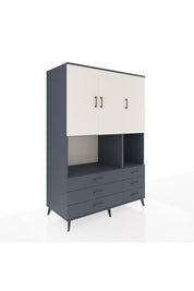 Kronos Dolap 6 Raflı 6 Çekmeceli 3 Kapaklı 132x59x195 Antrasit-Aytaşı/Antrasit