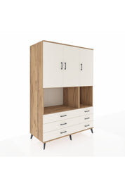 Kronos Dolap 6 Raflı 6 Çekmeceli 3 Kapaklı 132x59x195 Çam-Aytaşı/Aytaşı