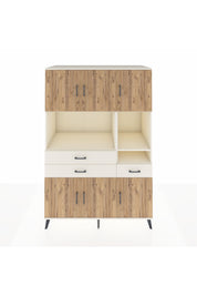 Kronos Dolap 9 Raflı 3 Çekmeceli 6 Kapaklı 132x59x195 Aytaşı-Çam/Aytaşı