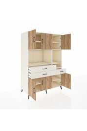 Kronos Dolap 9 Raflı 3 Çekmeceli 6 Kapaklı 132x59x195 Aytaşı-Çam/Aytaşı