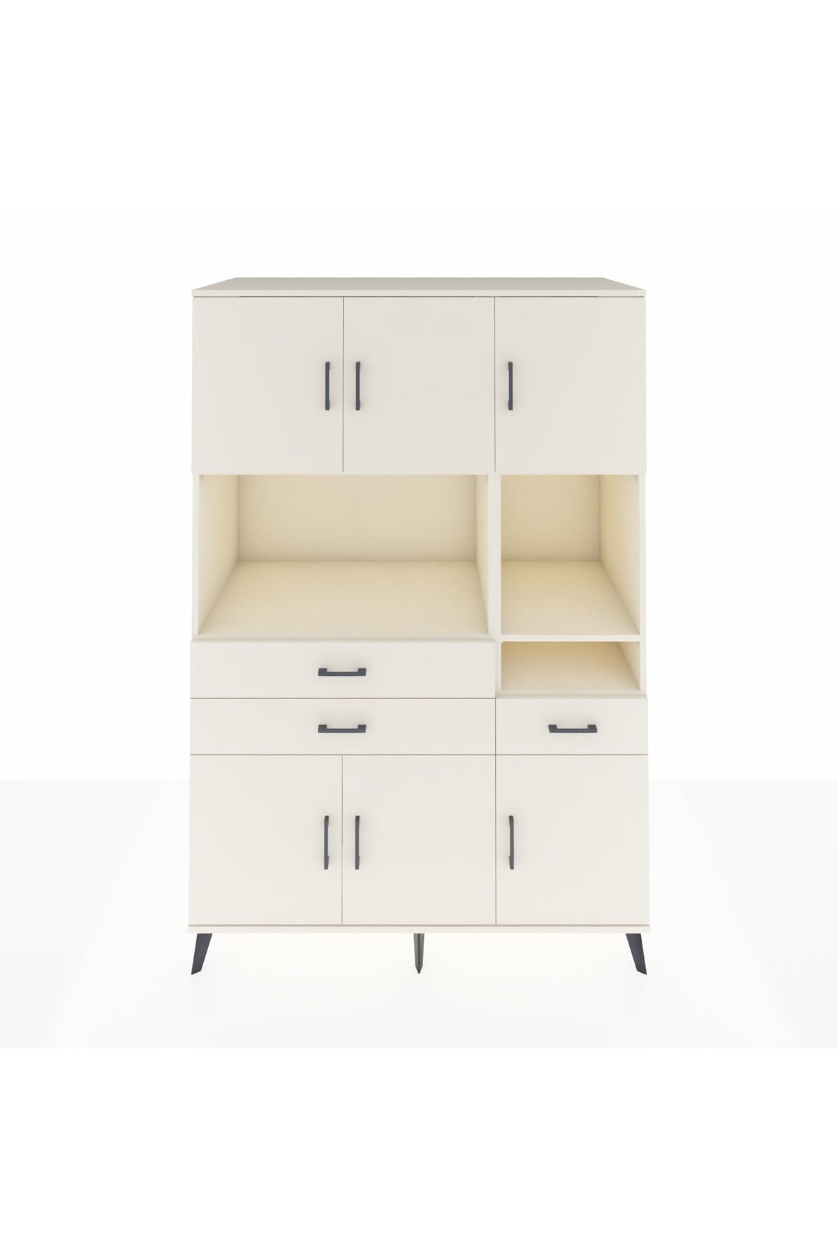 Kronos Dolap 9 Raflı 3 Çekmeceli 6 Kapaklı 132x59x195 Aytaşı-Aytaşı/Aytaşı