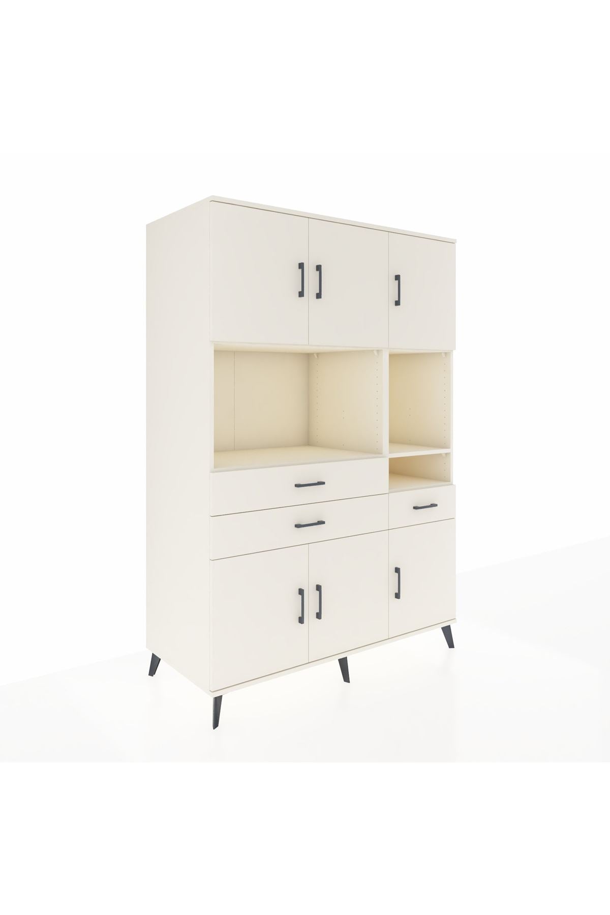 Kronos Dolap 9 Raflı 3 Çekmeceli 6 Kapaklı 132x59x195 Aytaşı-Aytaşı/Aytaşı