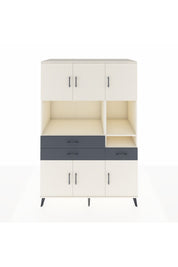 Kronos Dolap 9 Raflı 3 Çekmeceli 6 Kapaklı 132x59x195 Aytaşı-Aytaşı/Antrasit