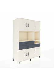 Kronos Dolap 9 Raflı 3 Çekmeceli 6 Kapaklı 132x59x195 Aytaşı-Aytaşı/Antrasit