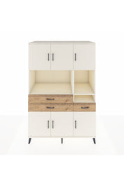 Kronos Dolap 9 Raflı 3 Çekmeceli 6 Kapaklı 132x59x195 Aytaşı-Aytaşı/Çam