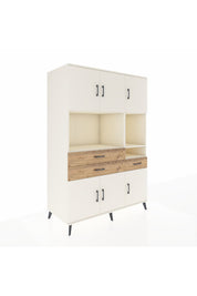 Kronos Dolap 9 Raflı 3 Çekmeceli 6 Kapaklı 132x59x195 Aytaşı-Aytaşı/Çam