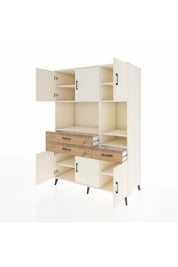 Kronos Dolap 9 Raflı 3 Çekmeceli 6 Kapaklı 132x59x195 Aytaşı-Aytaşı/Çam