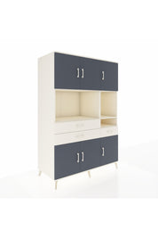 Kronos Dolap 9 Raflı 3 Çekmeceli 6 Kapaklı 132x59x195 Aytaşı-Antrasit/Aytaşı