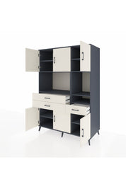 Kronos Dolap 9 Raflı 3 Çekmeceli 6 Kapaklı 132x59x195 Antrasit-Aytaşı/Aytaşı