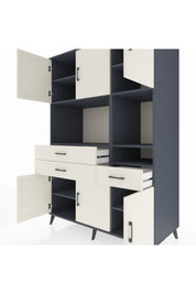 Kronos Dolap 9 Raflı 3 Çekmeceli 6 Kapaklı 132x59x195 Antrasit-Aytaşı/Aytaşı