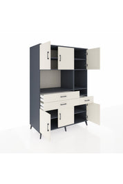 Kronos Dolap 9 Raflı 3 Çekmeceli 6 Kapaklı 132x59x195 Antrasit-Aytaşı/Aytaşı