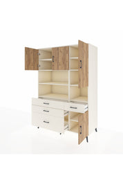 Kronos Dolap 9 Raflı 4 Çekmeceli 4 Kapaklı 132x59x195 Aytaşı-Çam/Aytaşı