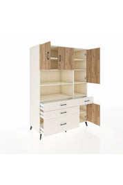 Kronos Dolap 9 Raflı 4 Çekmeceli 4 Kapaklı 132x59x195 Aytaşı-Çam/Aytaşı