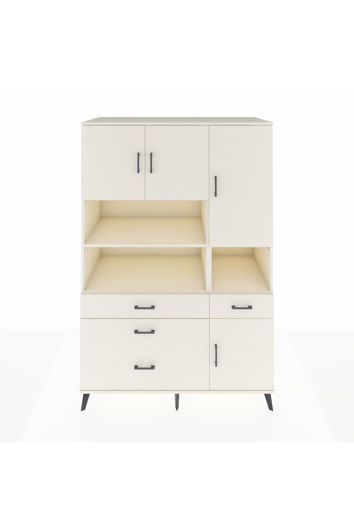 Kronos Dolap 9 Raflı 4 Çekmeceli 4 Kapaklı 132x59x195 Aytaşı-Aytaşı/Aytaşı