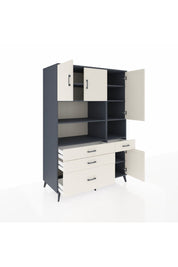 Kronos Dolap 9 Raflı 4 Çekmeceli 4 Kapaklı 132x59x195 Antrasit-Aytaşı/Aytaşı