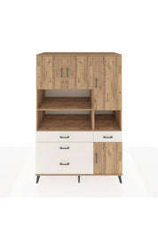 Kronos Dolap 9 Raflı 4 Çekmeceli 4 Kapaklı 132x59x195 Çam-Çam/Aytaşı