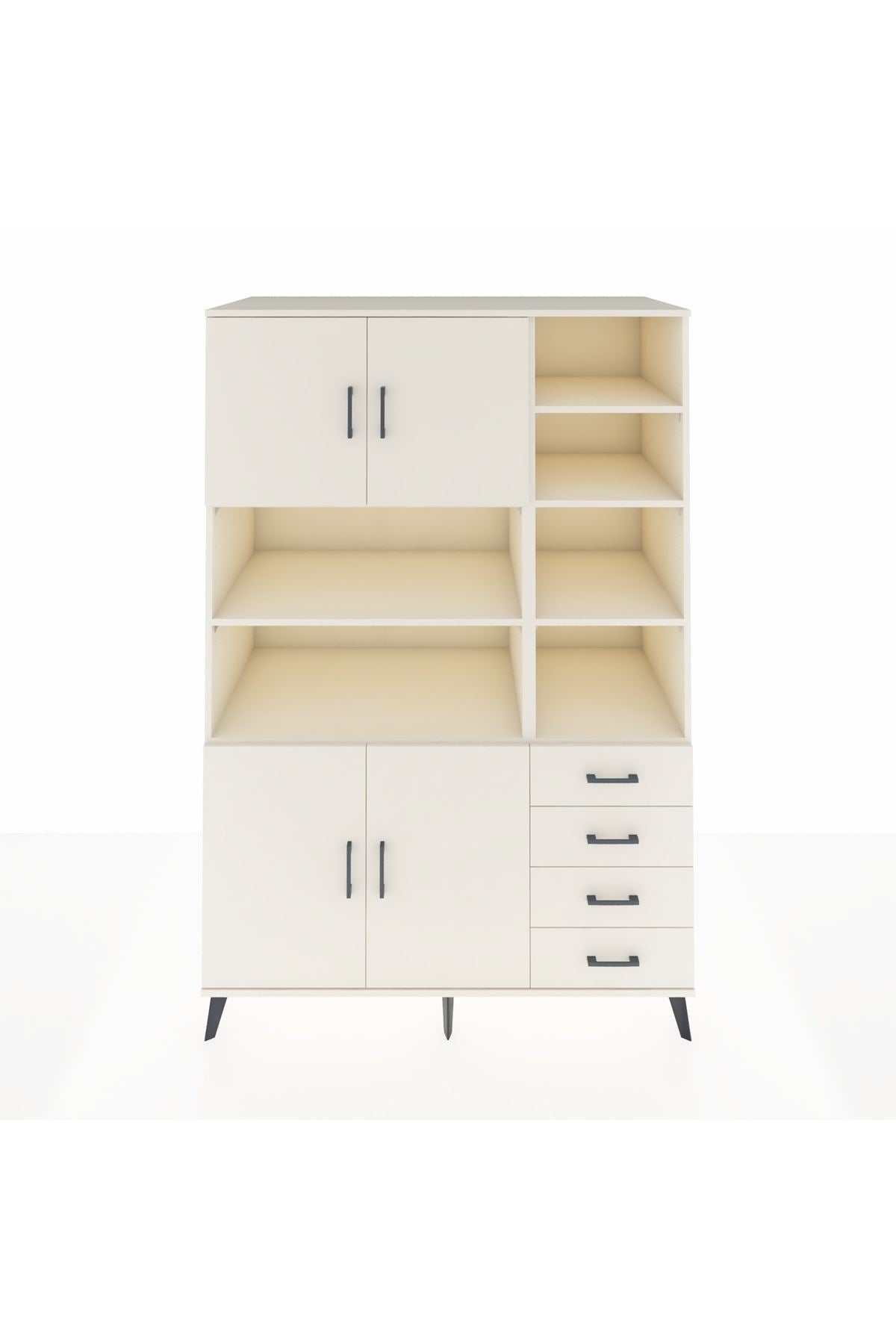 Kronos Dolap 9 Raflı 4 Çekmeceli 4 Kapaklı 132x59x195 Aytaşı-Aytaşı/Aytaşı