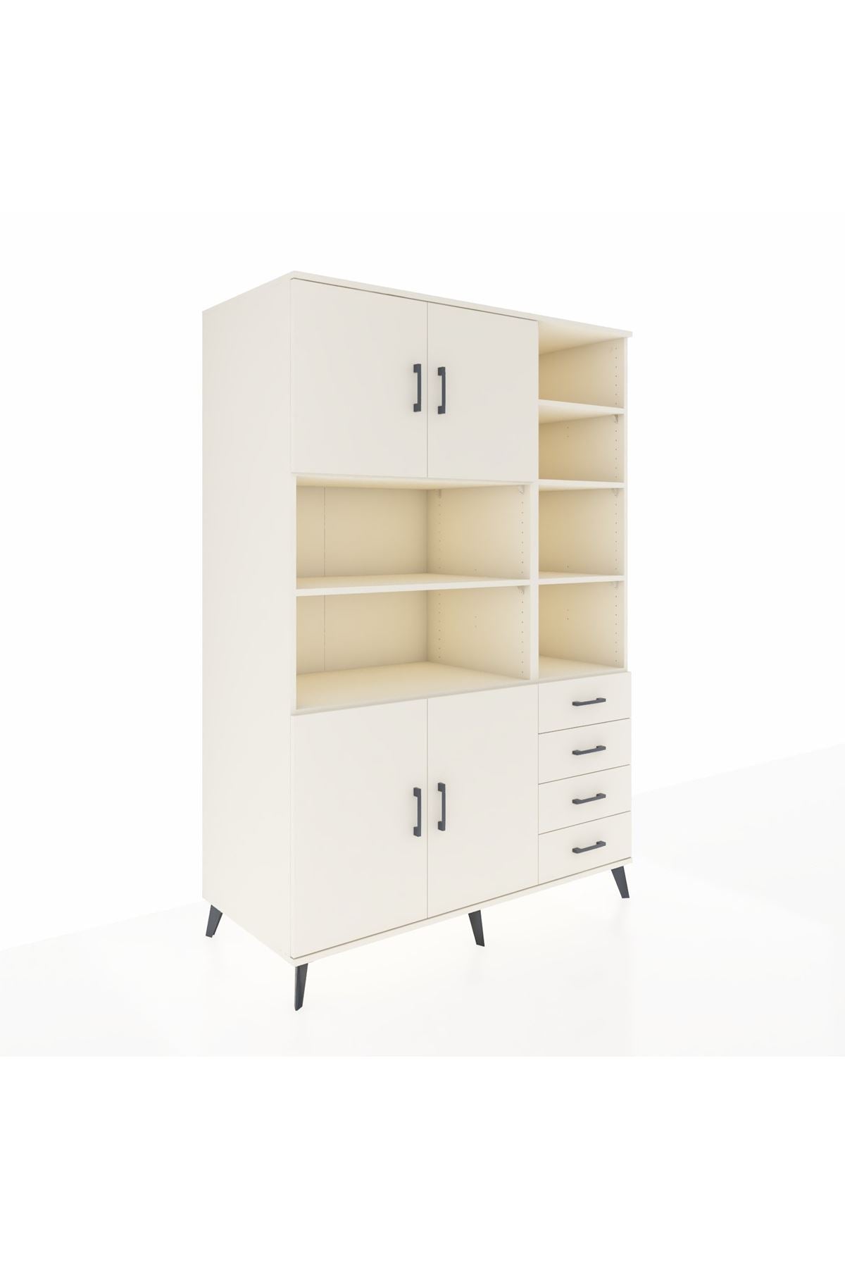 Kronos Dolap 9 Raflı 4 Çekmeceli 4 Kapaklı 132x59x195 Aytaşı-Aytaşı/Aytaşı