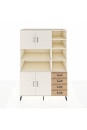 Kronos Dolap 9 Raflı 4 Çekmeceli 4 Kapaklı 132x59x195 Aytaşı-Aytaşı/Çam