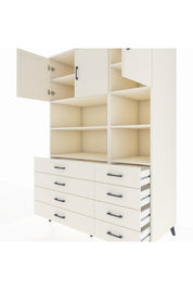 Kronos Dolap 8 Raflı 8 Çekmeceli 3 Kapaklı 132x59x195 Aytaşı-Aytaşı/Aytaşı