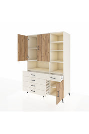Kronos Dolap 8 Raflı 5 Çekmeceli 3 Kapaklı 132x59x195 Aytaşı-Çam/Aytaşı