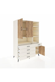 Kronos Dolap 8 Raflı 5 Çekmeceli 3 Kapaklı 132x59x195 Aytaşı-Çam/Aytaşı