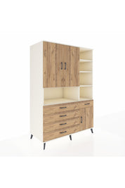 Kronos Dolap 8 Raflı 5 Çekmeceli 3 Kapaklı 132x59x195 Aytaşı-Çam/Çam