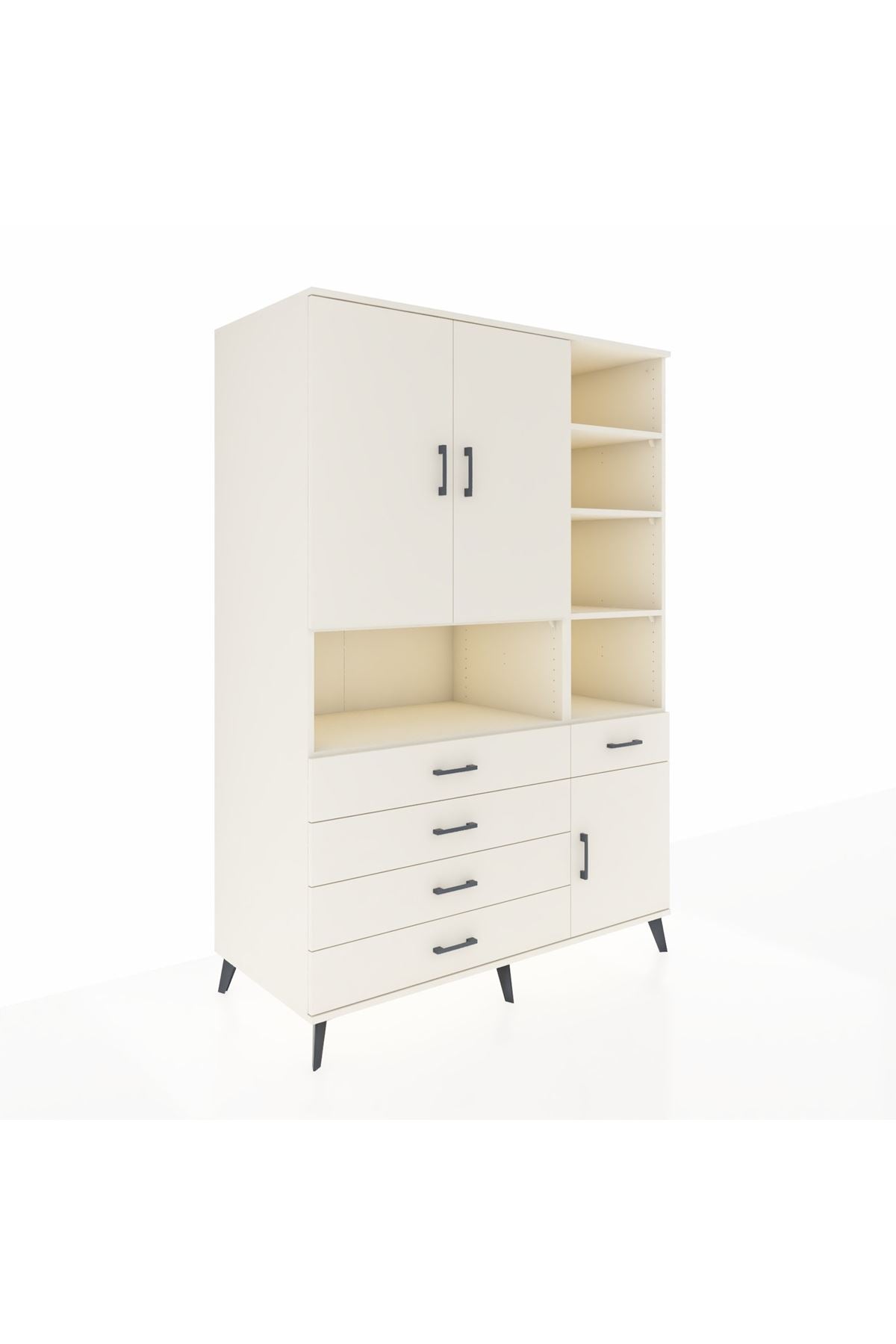 Kronos Dolap 8 Raflı 5 Çekmeceli 3 Kapaklı 132x59x195 Aytaşı-Aytaşı/Aytaşı