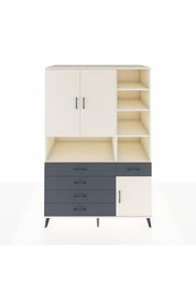 Kronos Dolap 8 Raflı 5 Çekmeceli 3 Kapaklı 132x59x195 Aytaşı-Aytaşı/Antrasit