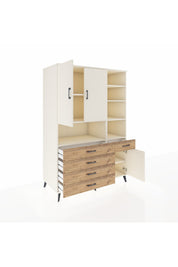 Kronos Dolap 8 Raflı 5 Çekmeceli 3 Kapaklı 132x59x195 Aytaşı-Aytaşı/Çam
