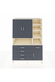 Kronos Dolap 8 Raflı 5 Çekmeceli 3 Kapaklı 132x59x195 Aytaşı-Antrasit/Antrasit