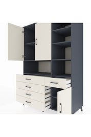 Kronos Dolap 8 Raflı 5 Çekmeceli 3 Kapaklı 132x59x195 Antrasit-Aytaşı/Aytaşı