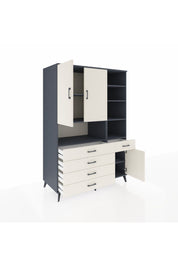 Kronos Dolap 8 Raflı 5 Çekmeceli 3 Kapaklı 132x59x195 Antrasit-Aytaşı/Aytaşı