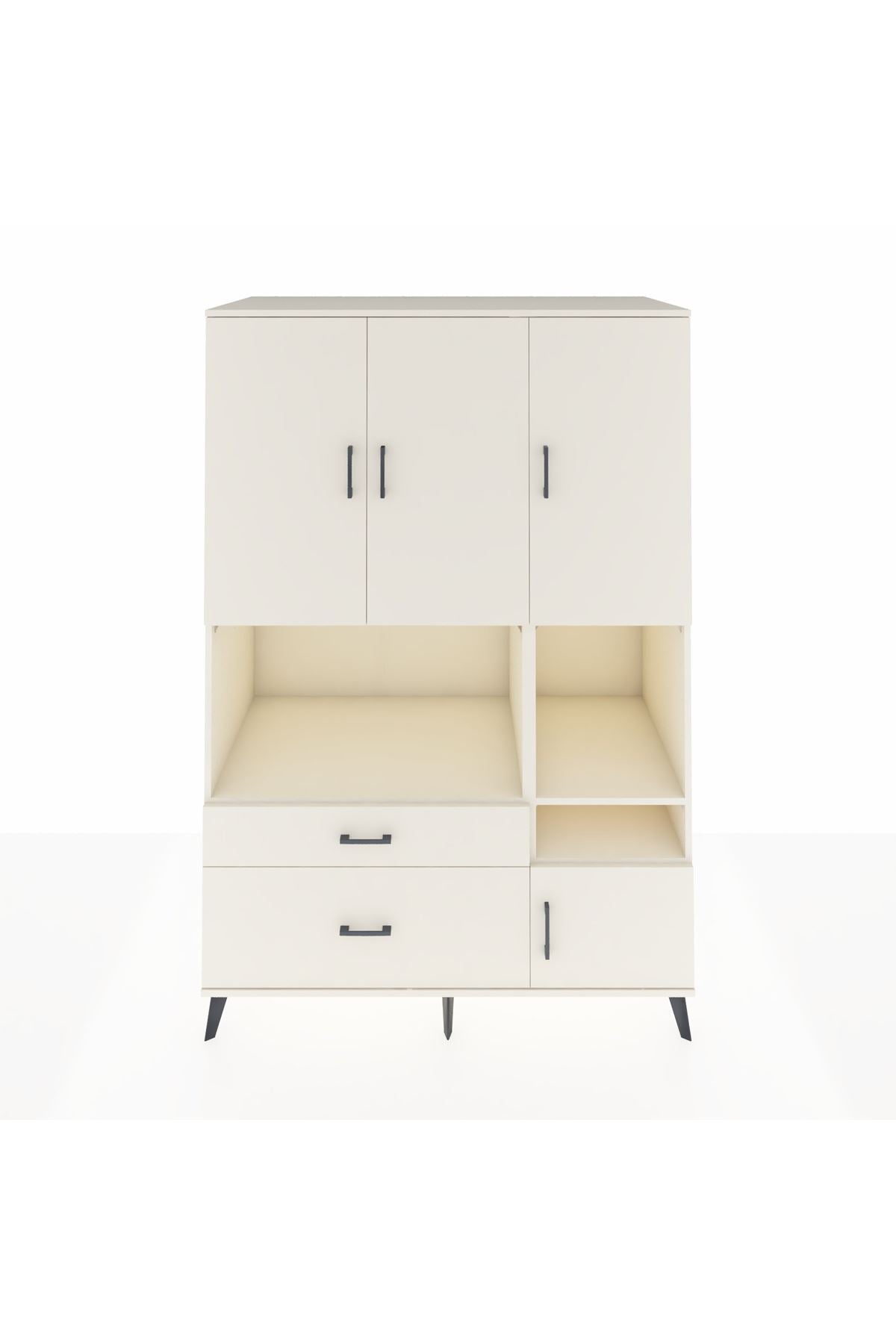 Kronos Dolap 7 Raflı 2 Çekmeceli 4 Kapaklı 132x59x195 Aytaşı-Aytaşı/Aytaşı