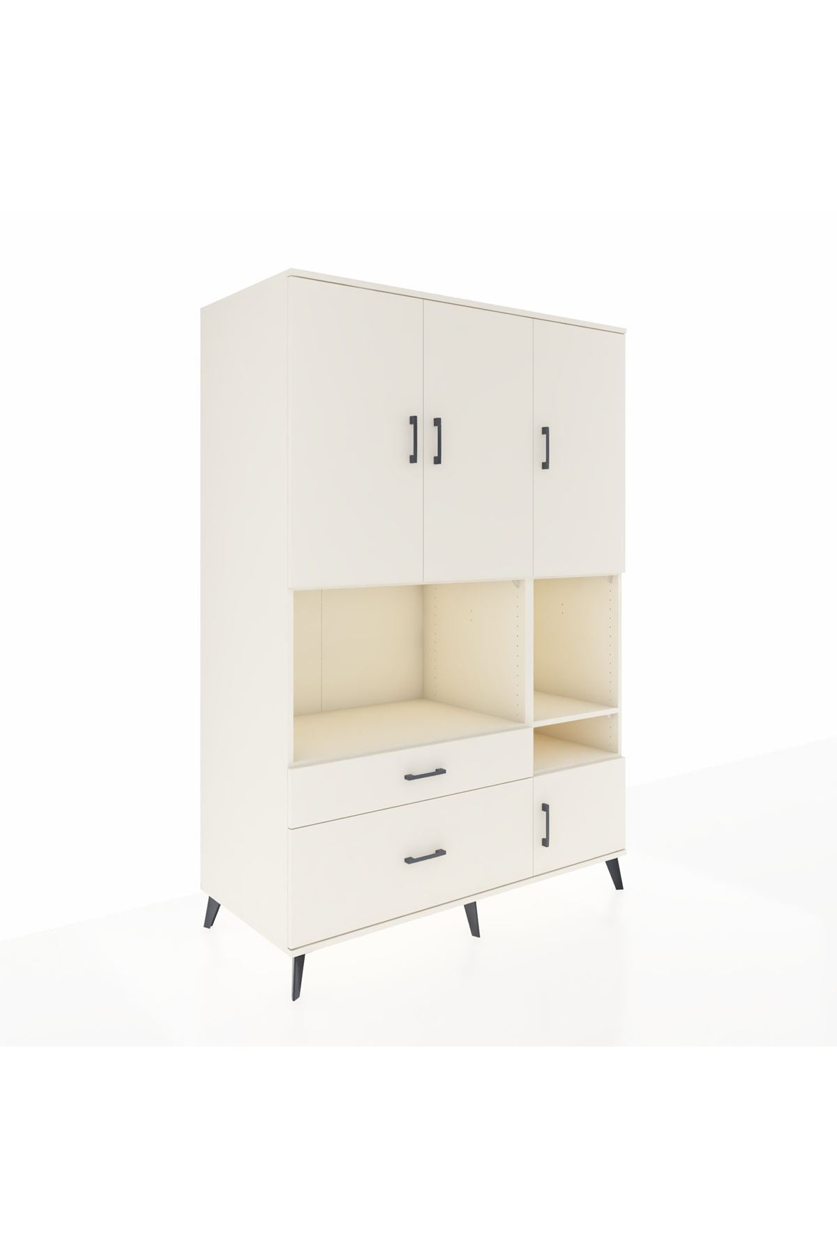 Kronos Dolap 7 Raflı 2 Çekmeceli 4 Kapaklı 132x59x195 Aytaşı-Aytaşı/Aytaşı