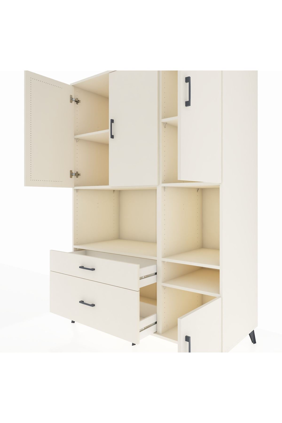 Kronos Dolap 7 Raflı 2 Çekmeceli 4 Kapaklı 132x59x195 Aytaşı-Aytaşı/Aytaşı