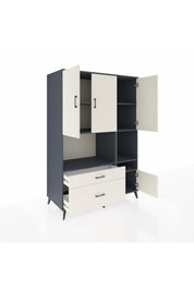 Kronos Dolap 7 Raflı 2 Çekmeceli 4 Kapaklı 132x59x195 Antrasit-Aytaşı/Aytaşı