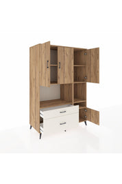 Kronos Dolap 7 Raflı 2 Çekmeceli 4 Kapaklı 132x59x195 Çam-Çam/Aytaşı