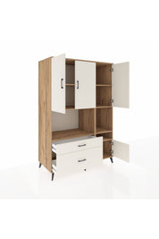 Kronos Dolap 7 Raflı 2 Çekmeceli 4 Kapaklı 132x59x195 Çam-Aytaşı/Aytaşı