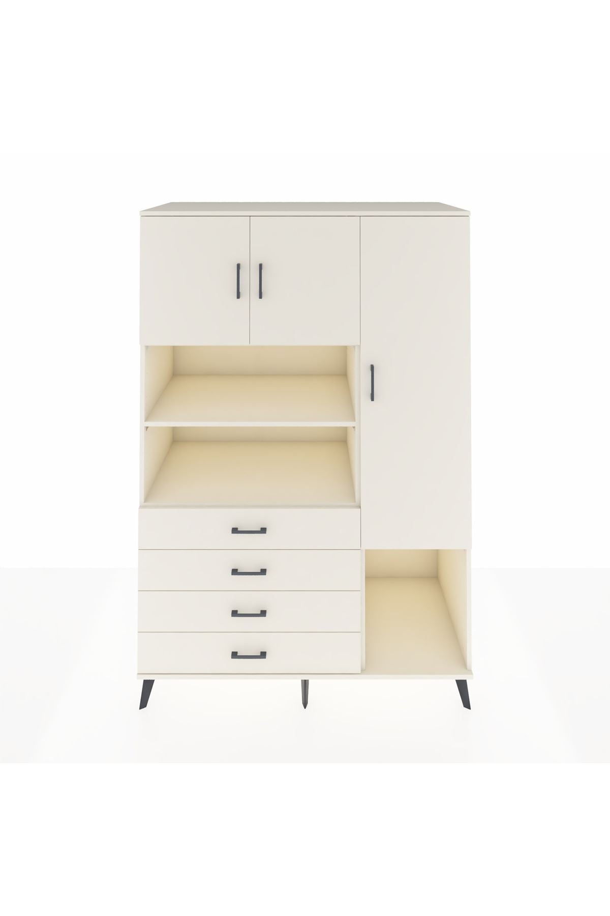 Kronos Dolap 8 Raflı 4 Çekmeceli 3 Kapaklı 132x59x195 Aytaşı-Aytaşı/Aytaşı