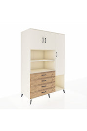 Kronos Dolap 8 Raflı 4 Çekmeceli 3 Kapaklı 132x59x195 Aytaşı-Aytaşı/Çam