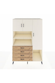 Kronos Dolap 8 Raflı 4 Çekmeceli 3 Kapaklı 132x59x195 Aytaşı-Aytaşı/Çam