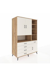 Kronos Dolap 8 Raflı 5 Çekmeceli 3 Kapaklı 132x59x195 Çam-Aytaşı/Aytaşı