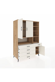 Kronos Dolap 8 Raflı 5 Çekmeceli 3 Kapaklı 132x59x195 Çam-Aytaşı/Aytaşı