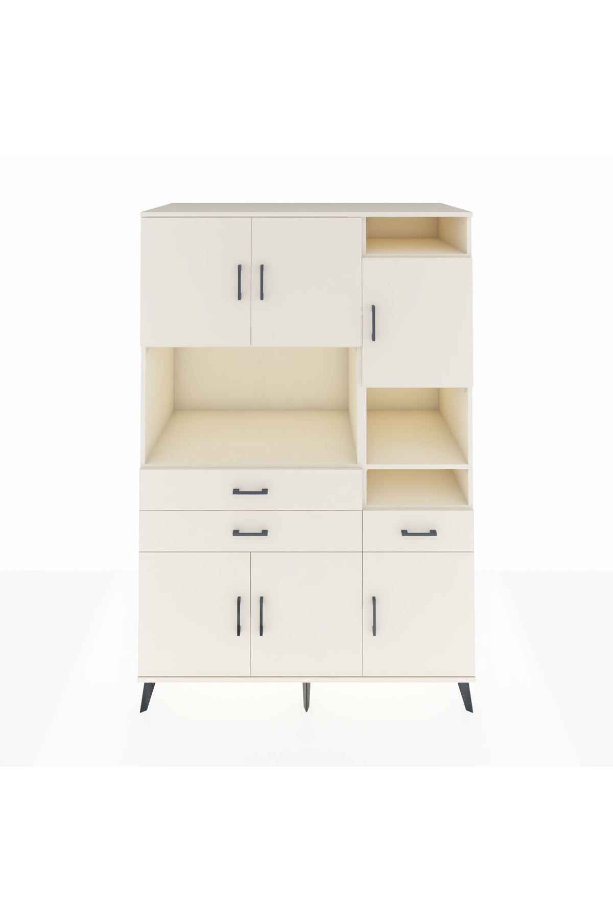 Kronos Dolap 10 Raflı 3 Çekmeceli 6 Kapaklı 132x59x195 Aytaşı-Aytaşı/Aytaşı