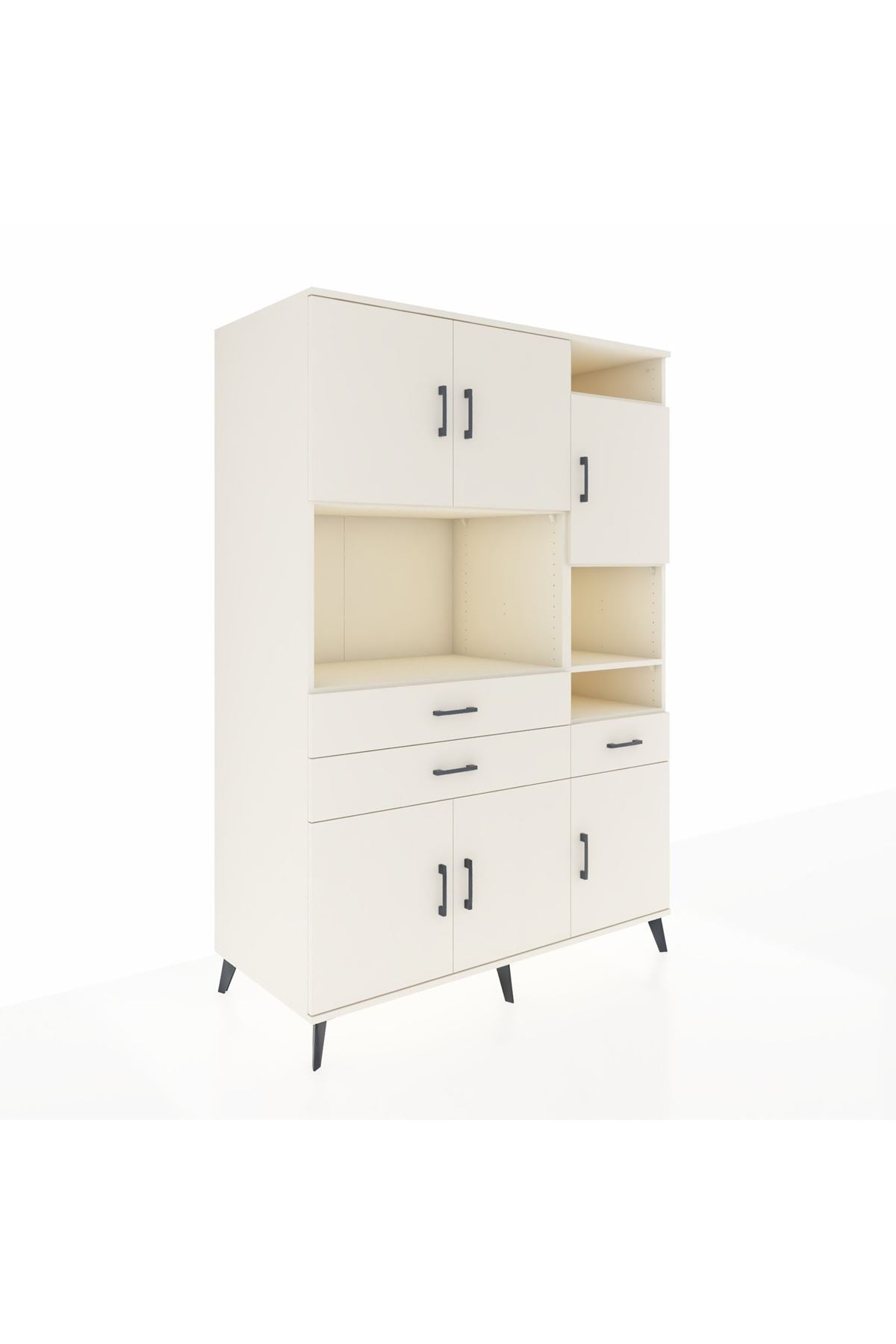 Kronos Dolap 10 Raflı 3 Çekmeceli 6 Kapaklı 132x59x195 Aytaşı-Aytaşı/Aytaşı